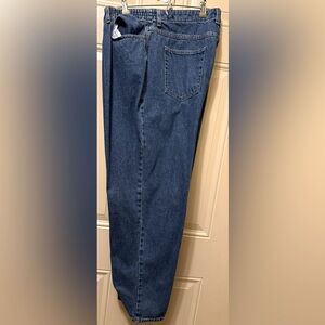 LL Bean Original Fit Relaxed Cotton Jeans Elastic Inserts 20W Regular